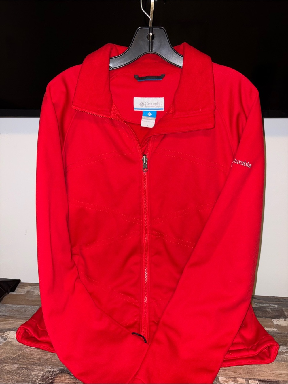 Columbia Red Full-Zip Bomber Jacket